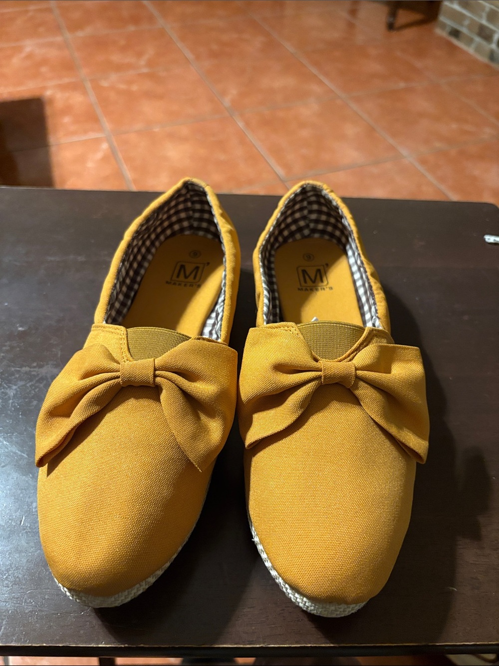 Madden Girl Yellow Bow Slip-On Flats